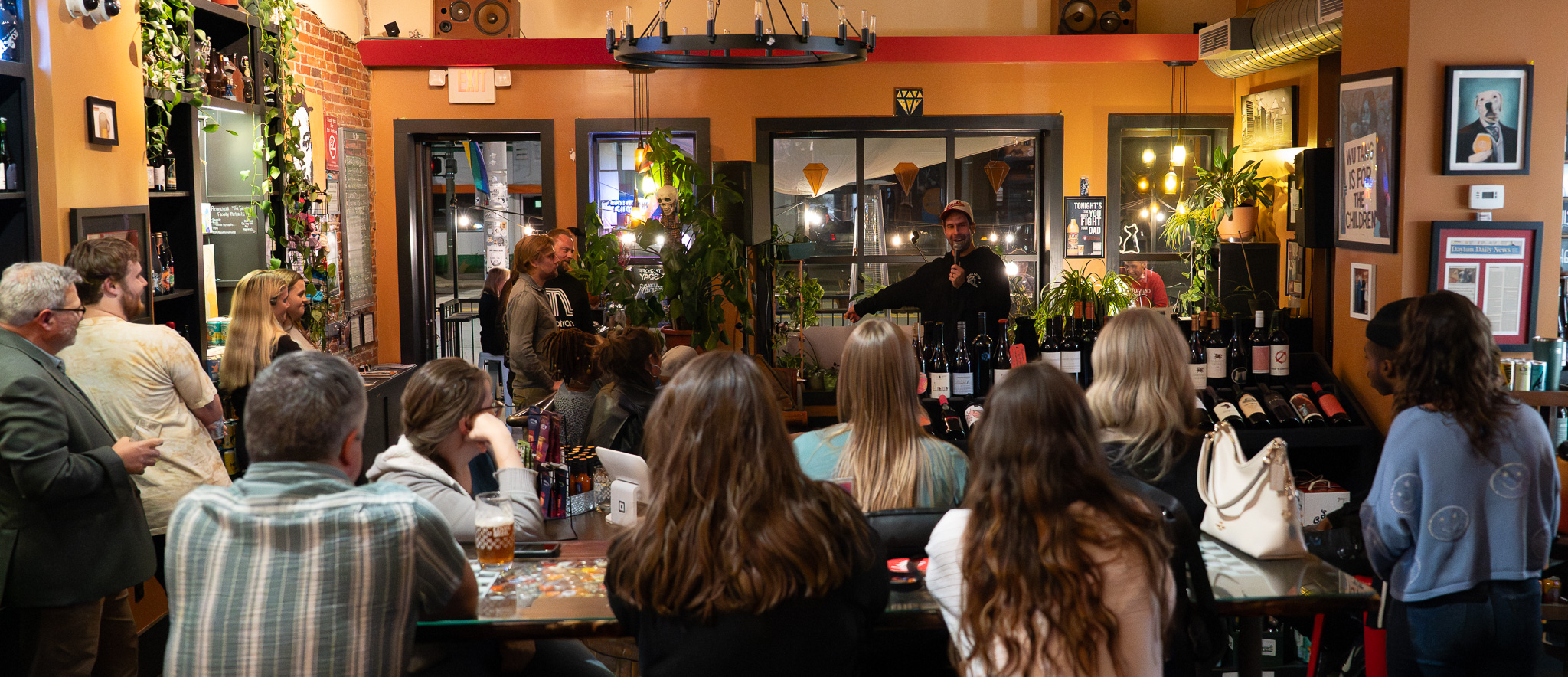 Audience enjoying a comedy show at The Barrel House